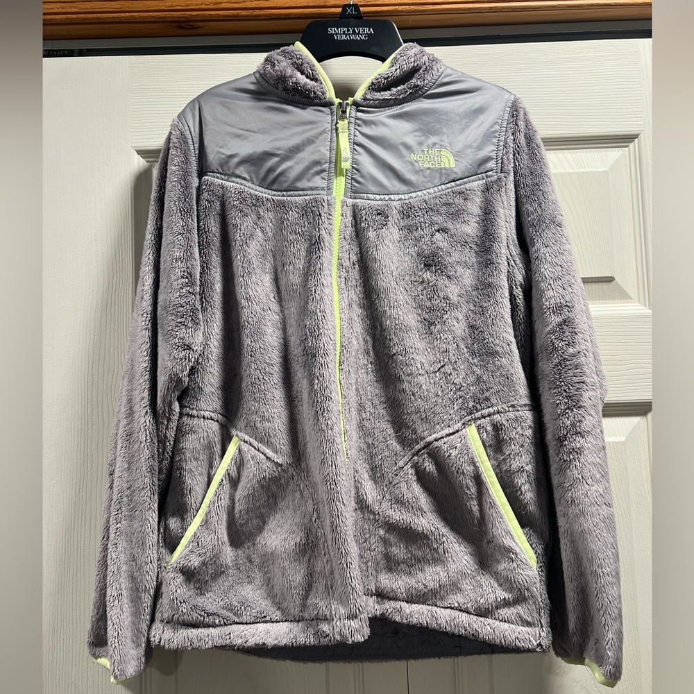 North Face hooded zip up coat size XL (18) kids